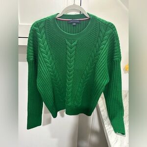 Tommy Hilfiger Vibrant Green Crew Neck Sweater